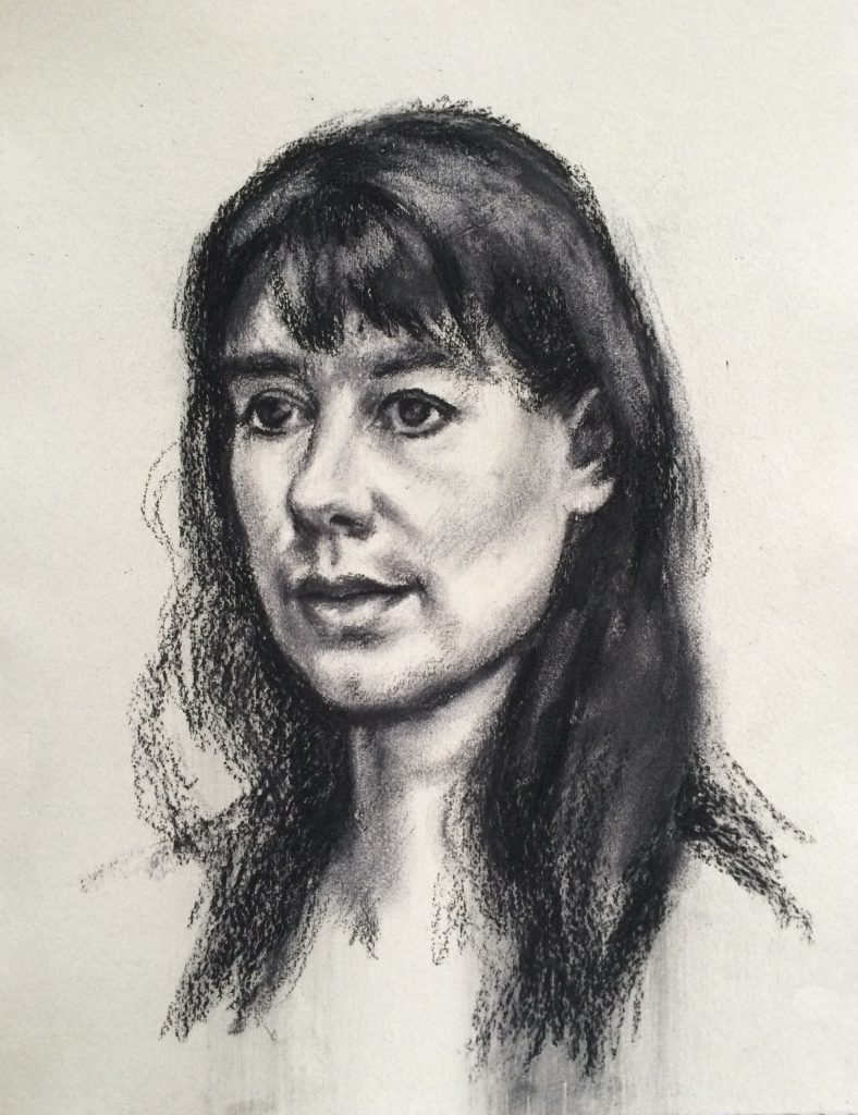 Charcoal portrait of Hero Johnson