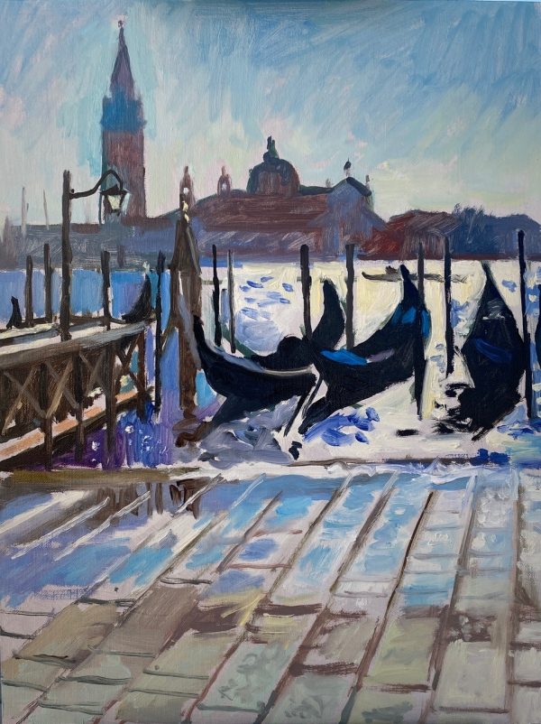 Gondolas on the waterfront
